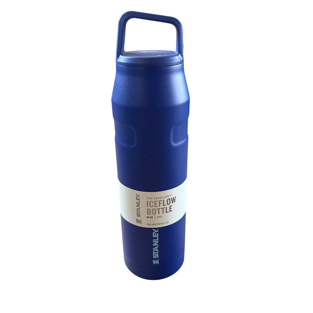 Stanley The Aerolight IceFlow Bottle 36oz 1.1L‎ Cap and Carry Lid Blue